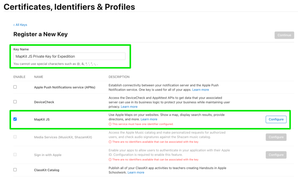 Register a New Private Key